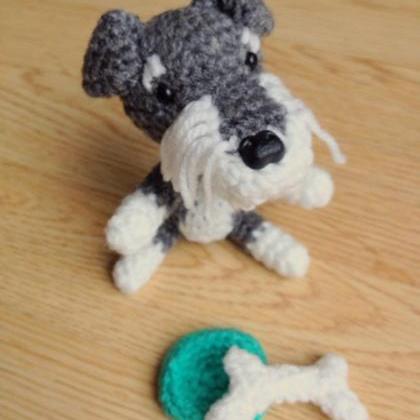 Crochet Toy Animal, Mini Schnauzer ..