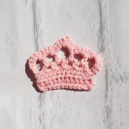 Crochet Crown Applique, Crochet emb..