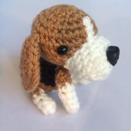 Mini Beagle Crochet Dog with Bone &..