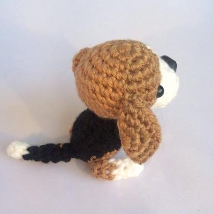 Mini Beagle Crochet Dog with Bone &..