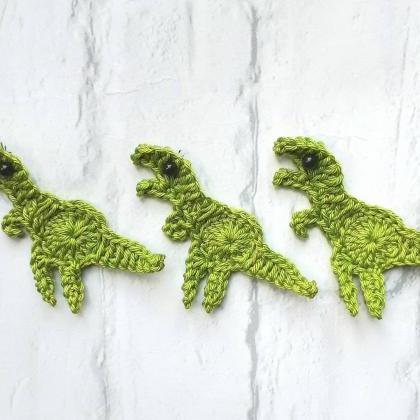 Set of 3 Crochet Dinosaurs, Crochet..
