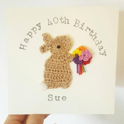 Cute Crochet Greeting Card, Persona..