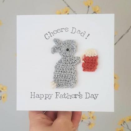 Bunny & Beer Father's Day Card, Cro..