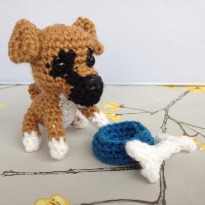 Crochet Toy Animal, Mini Boxer Croc..