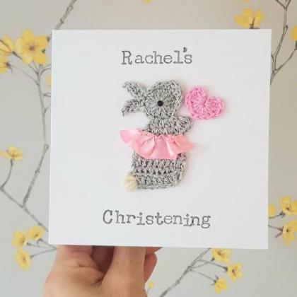 Cute Crochet Greeting Card, Bunny B..
